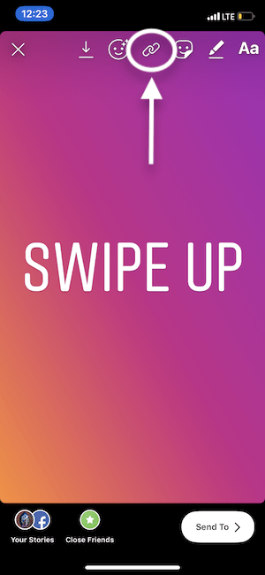 Adding Url to Instagram Story Step 3