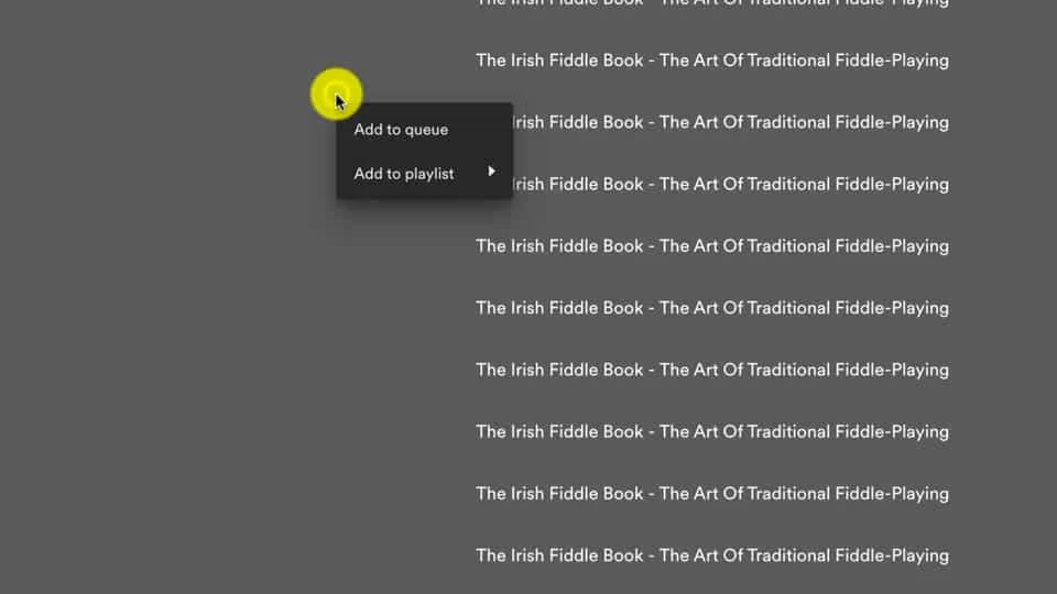 Click on Add To Playlist Option
