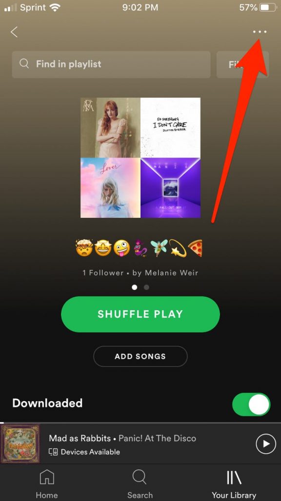 How To Change Playlist Picture On Spotify on iPhone Step1