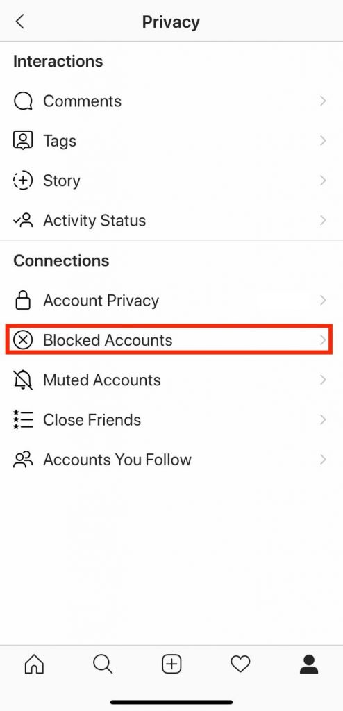 How to unblock people on Instagram step 3