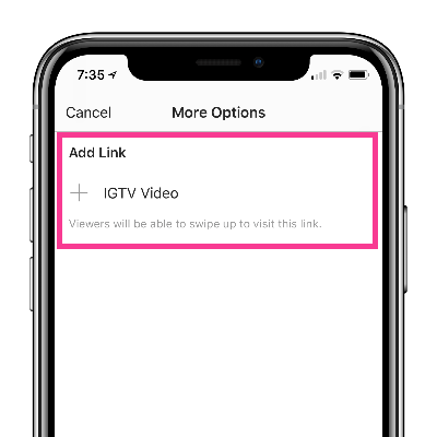 Method 2- Adding Link To IGTV.