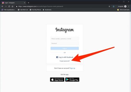 Reset Instagram Password Step 1