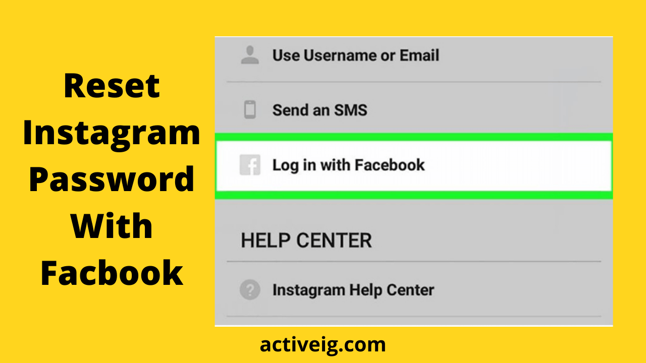 Reset Instagram Password With facebook