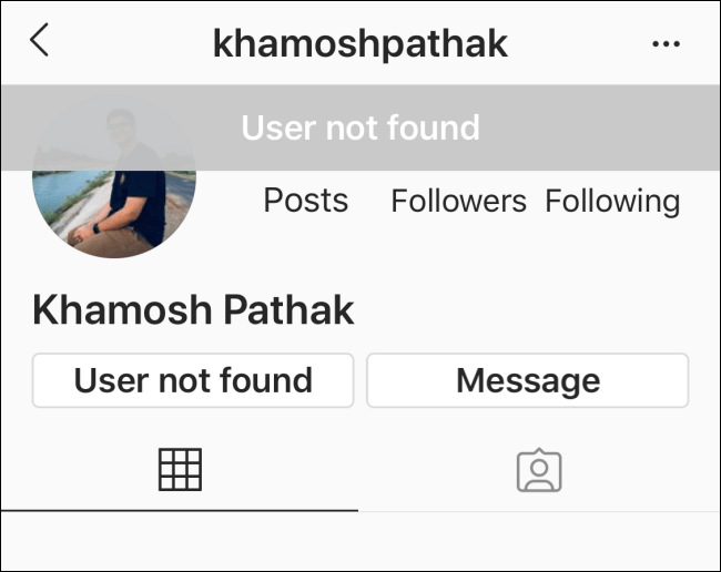User Not Found