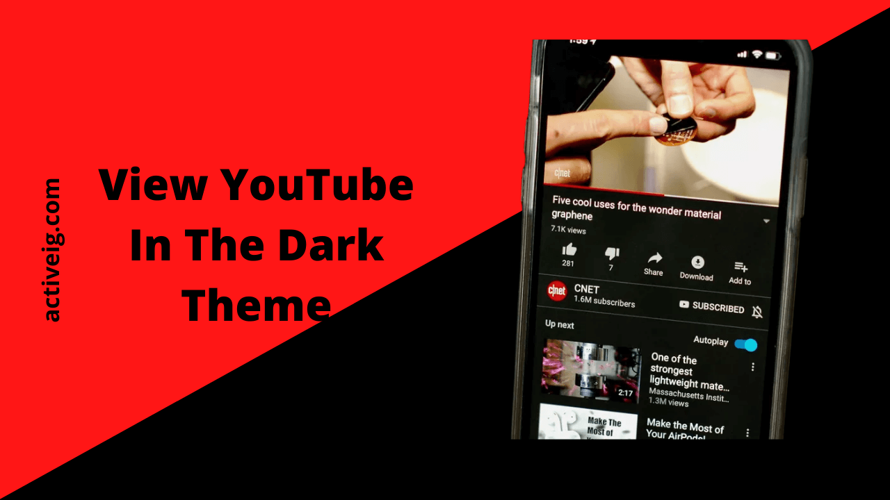 View YouTube In The Dark Theme