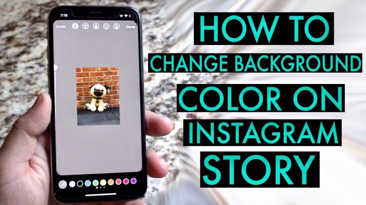 How to change background color on Insta Story