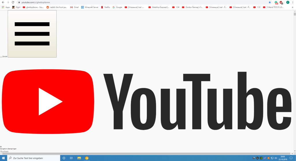 Zoomed in Issue of YouTube